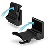 Brainwavz Hinge Foldable Headphone Wall Hanger Mount Holder for Gaming, Music, Mobile Headsets, Curved Bed, Suitable for Large Headphones, No Screws No Mess, Strong VHB Stick On, Black